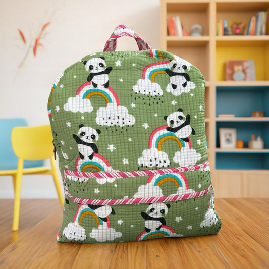 Panda Green Backpack