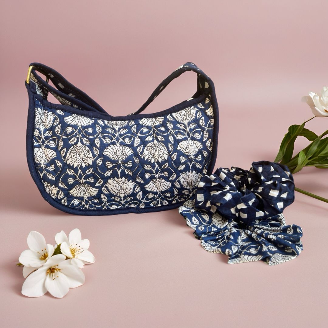 Navy Blue Bagh Baguette