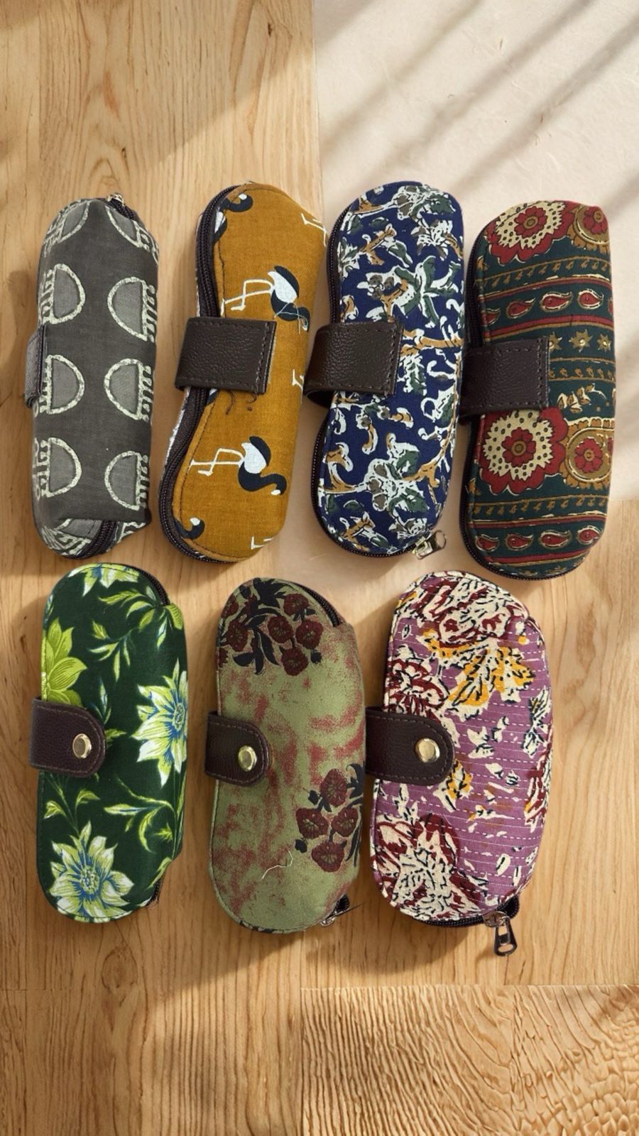 Assorted Sunglass Cases with Leather Strap