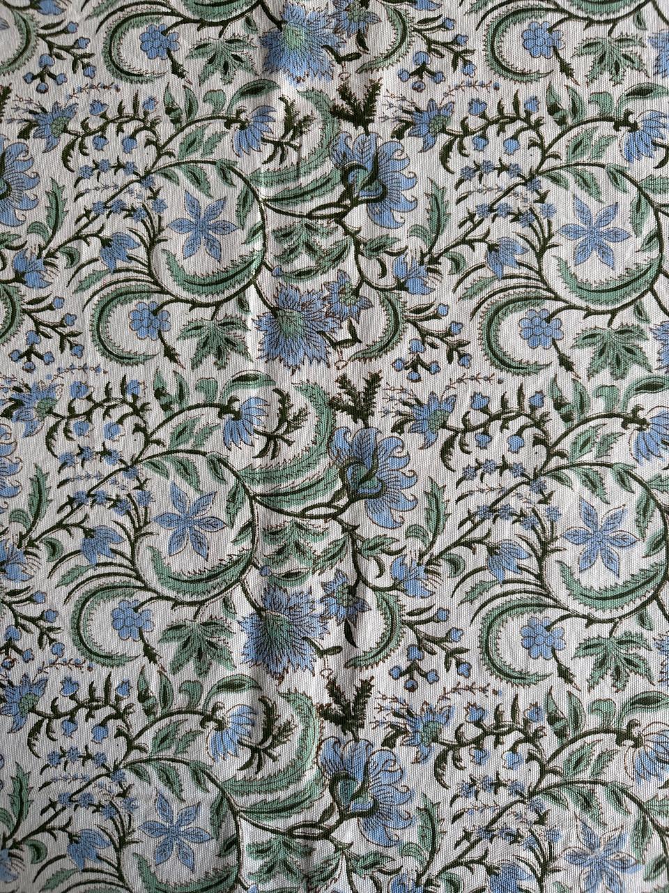 Blue and Green Bagh Table Cover - 6 Seater