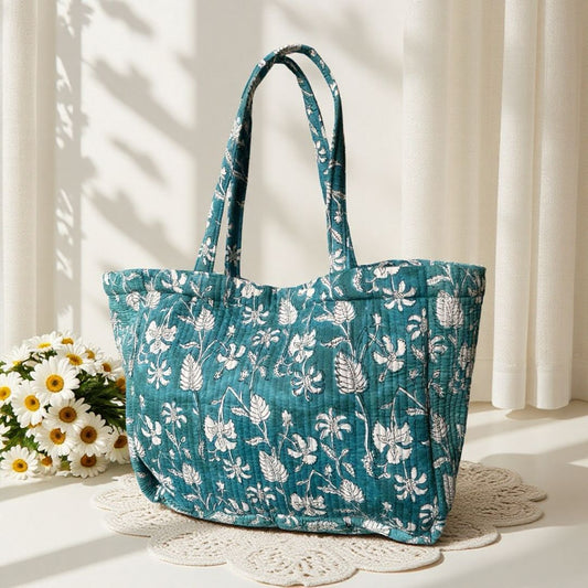 Teal Blue Daily Tote