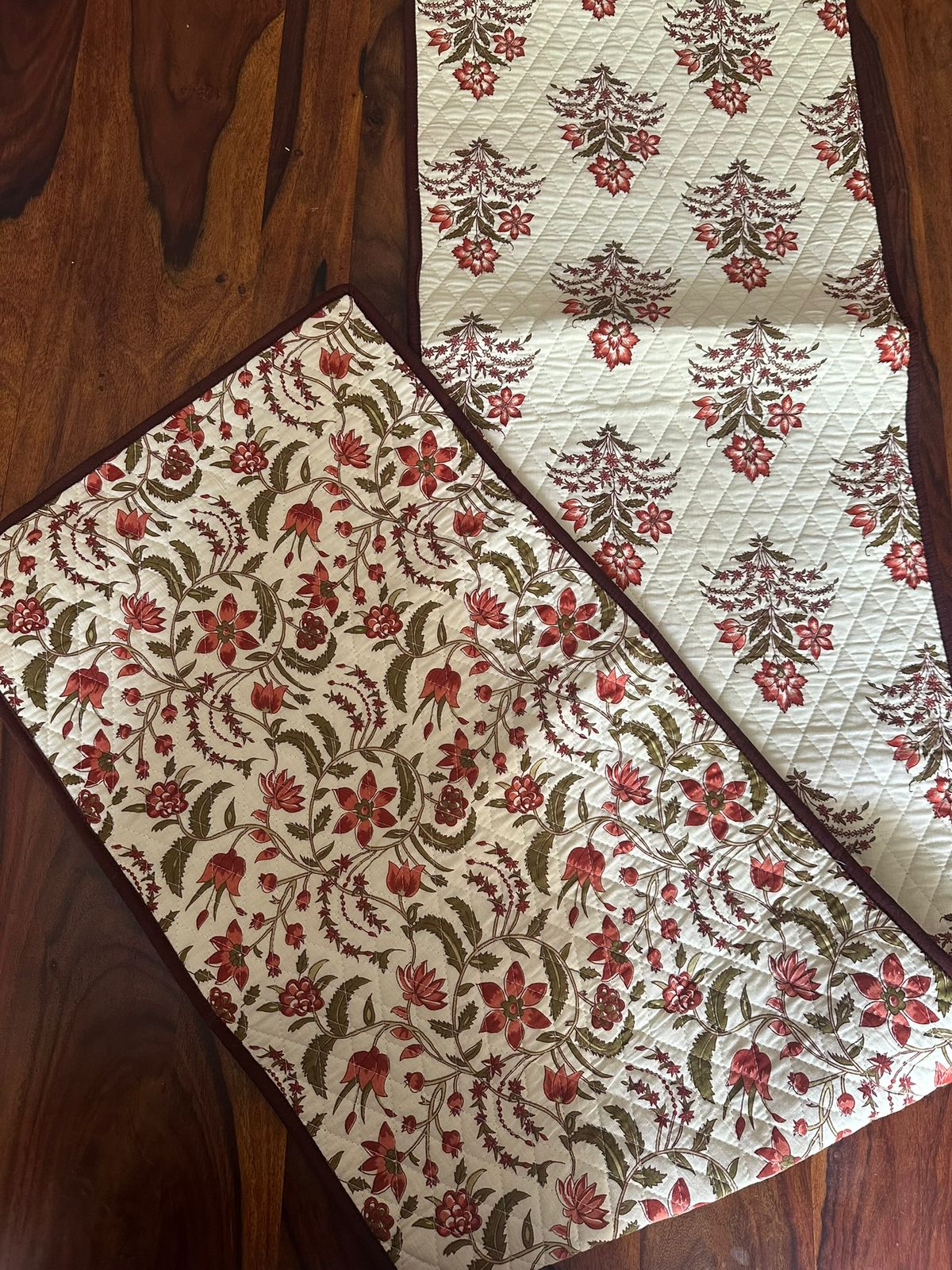 Maroon Butaa Bagh Mats