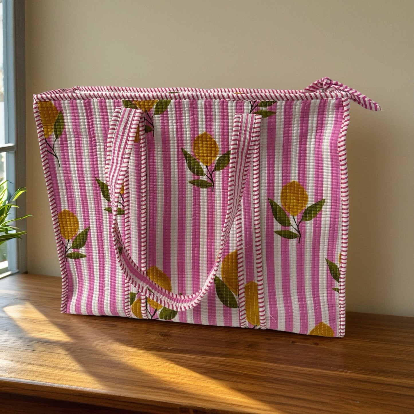 Pink Lemon Maxi Tote (18X18)