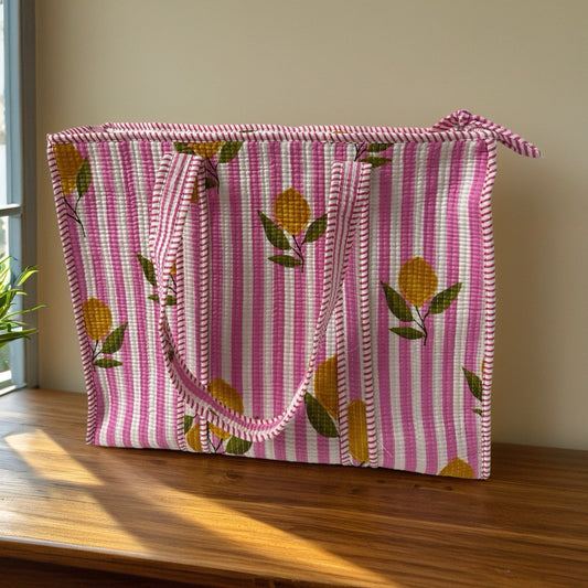 Pink Lemon Maxi Tote (18X18)